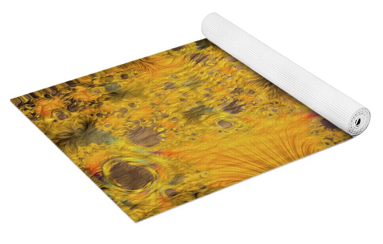 Fractals of Yellow Art - Yoga Mat