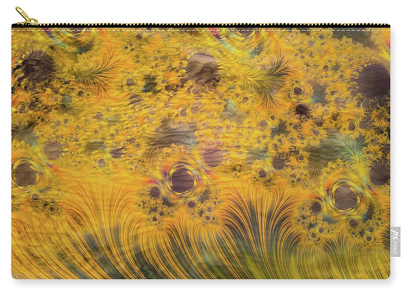 Fractals of Yellow Art - Zip Pouch