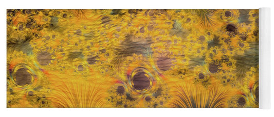Fractals of Yellow Art - Yoga Mat
