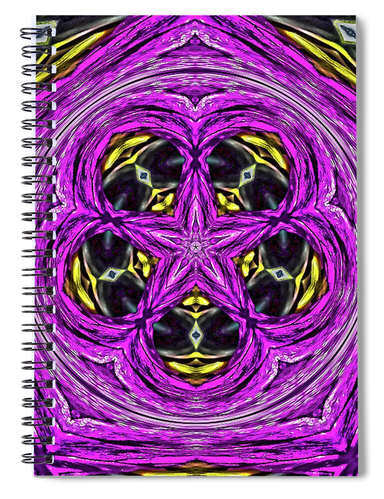 Frequency of a Pentagon Abstract  Art - Spiral Notebook