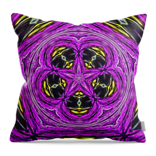 Frequency of a Pentagon Abstract  Art - Throw Pillow