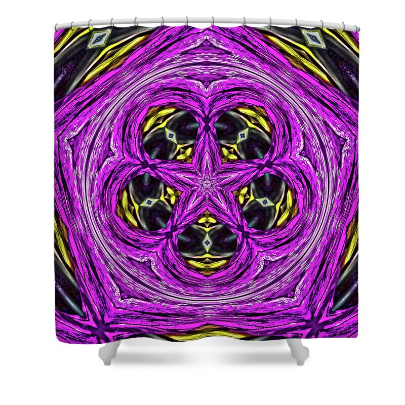 Frequency of a Pentagon Abstract  Art - Shower Curtain