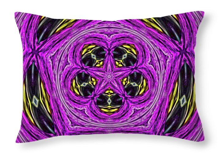 Frequency of a Pentagon Abstract  Art - Throw Pillow