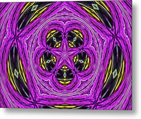 Frequency of a Pentagon Abstract  Art - Metal Print