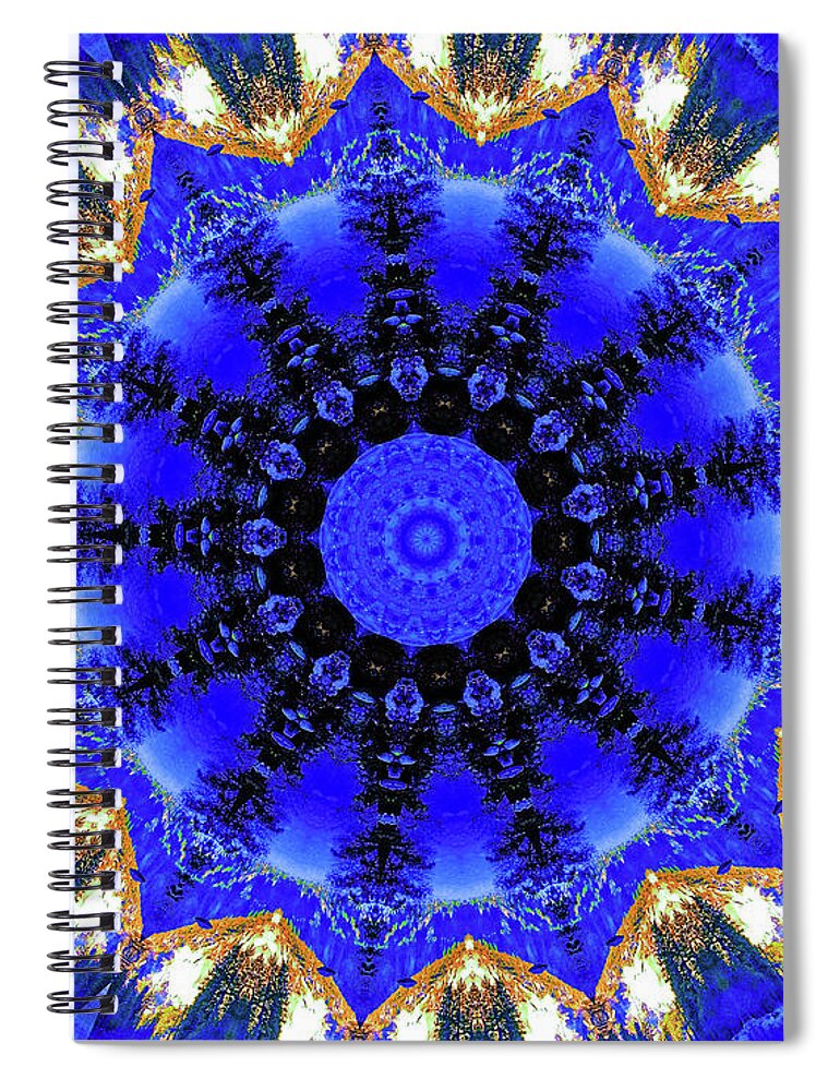 Frequency of Blues Artistic Design - Spiral Notebook