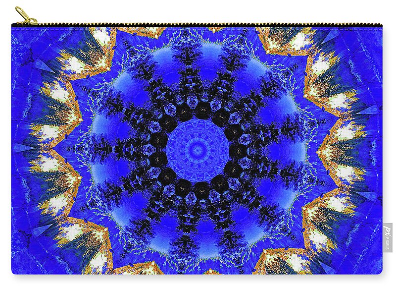 Frequency of Blues Artistic Design - Zip Pouch