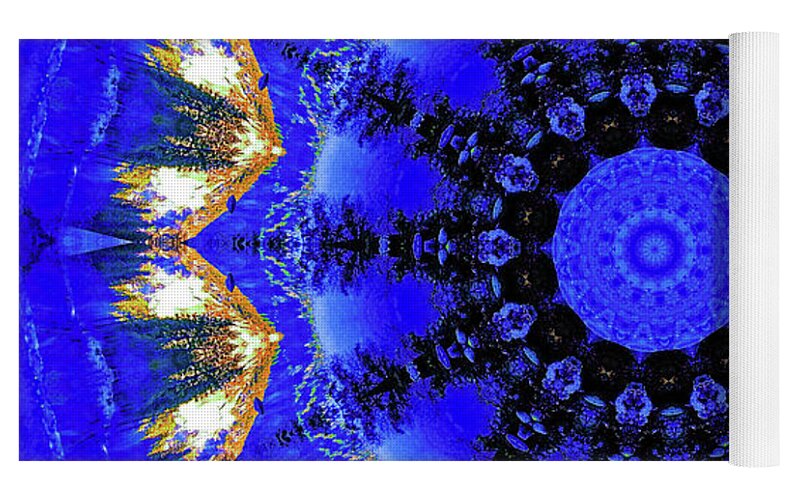 Frequency of Blues Artistic Design - Yoga Mat
