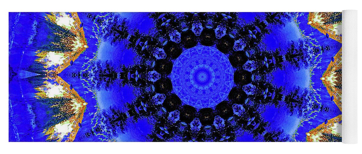 Frequency of Blues Artistic Design - Yoga Mat