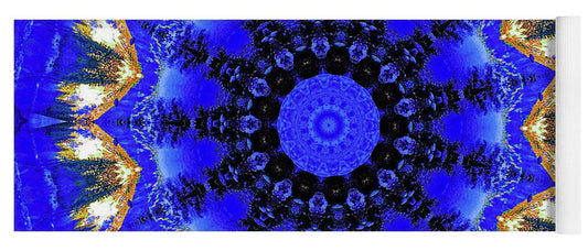 Frequency of Blues Artistic Design - Yoga Mat