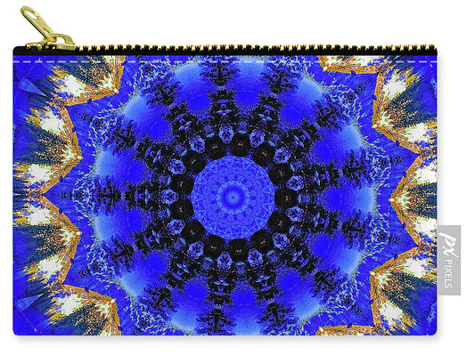 Frequency of Blues Artistic Design - Zip Pouch