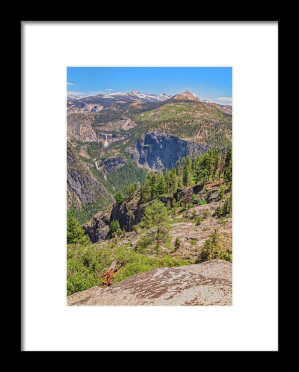 Glacier Point High Above Scene - Framed Print