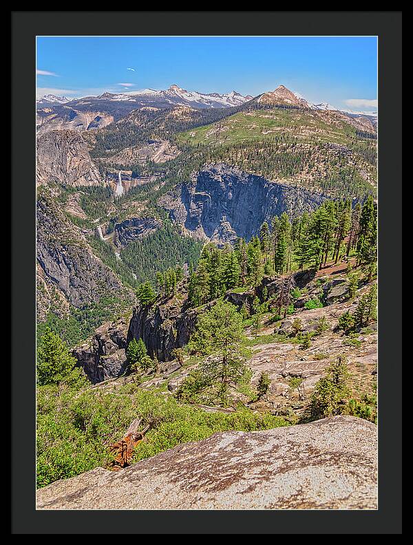 Glacier Point High Above Scene - Framed Print