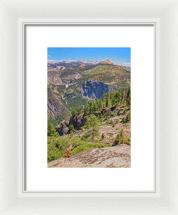 Glacier Point High Above Scene - Framed Print