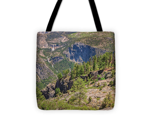 Glacier Point High Above Scene - Tote Bag