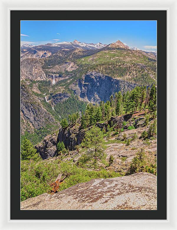Glacier Point High Above Scene - Framed Print