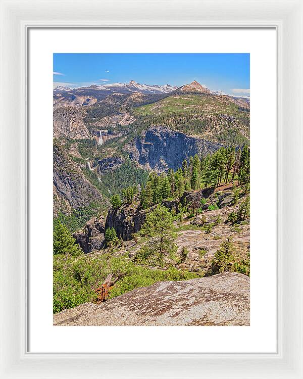 Glacier Point High Above Scene - Framed Print
