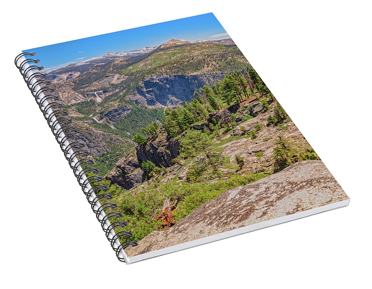 Glacier Point High Above Scene - Spiral Notebook