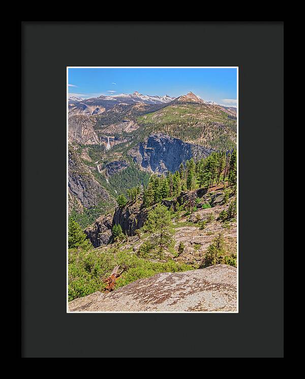 Glacier Point High Above Scene - Framed Print