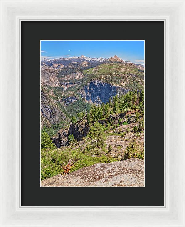 Glacier Point High Above Scene - Framed Print