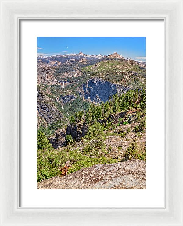 Glacier Point High Above Scene - Framed Print