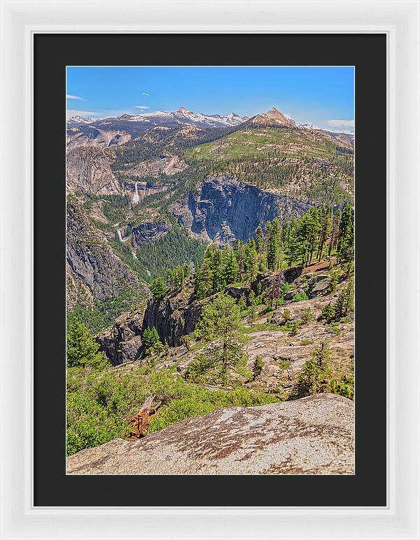 Glacier Point High Above Scene - Framed Print