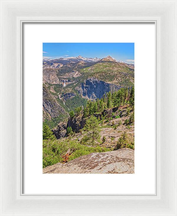 Glacier Point High Above Scene - Framed Print