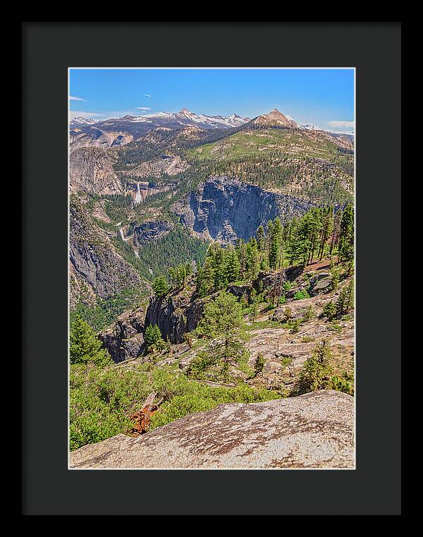 Glacier Point High Above Scene - Framed Print
