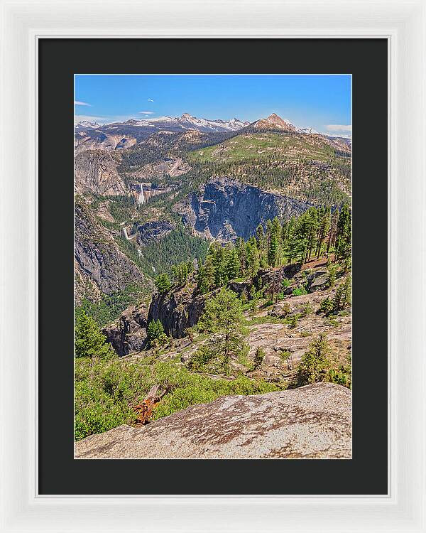 Glacier Point High Above Scene - Framed Print