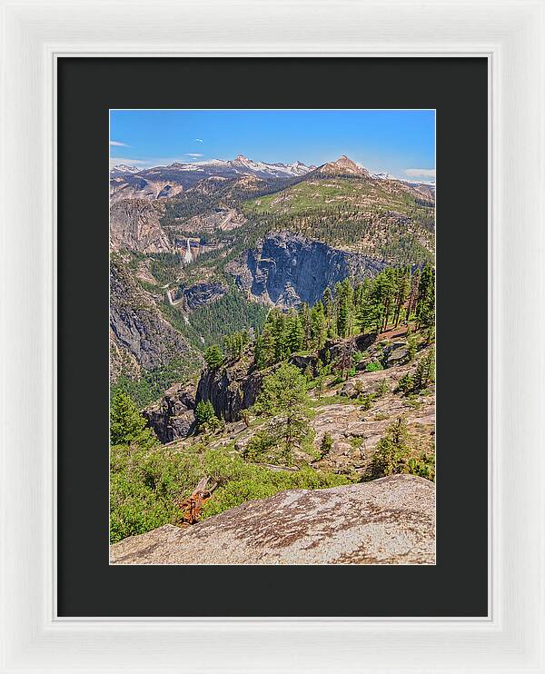 Glacier Point High Above Scene - Framed Print