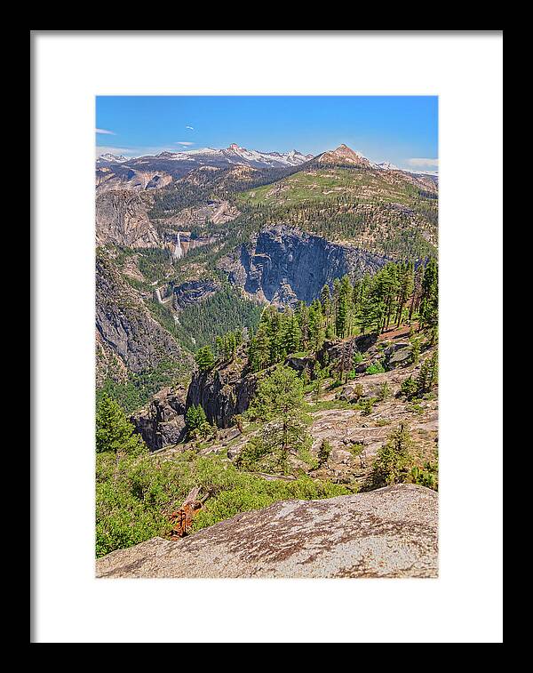 Glacier Point High Above Scene - Framed Print
