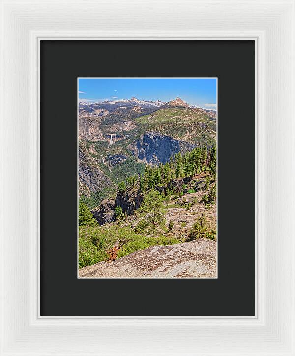 Glacier Point High Above Scene - Framed Print