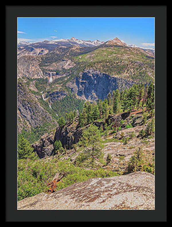 Glacier Point High Above Scene - Framed Print