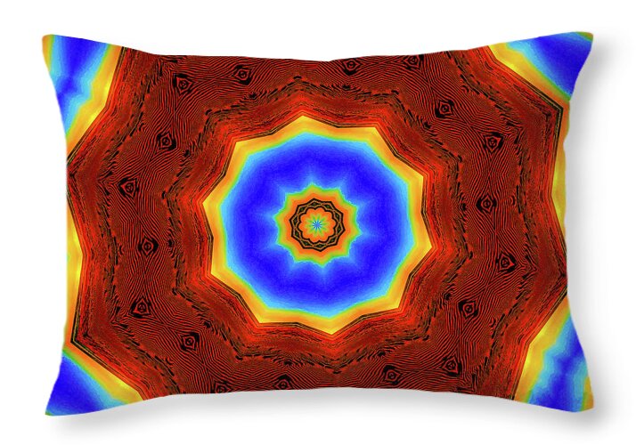 Glowing Star Lights Mandala - Throw Pillow