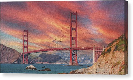 Golde Gate from Baker Beach San Francisco - Canvas Print