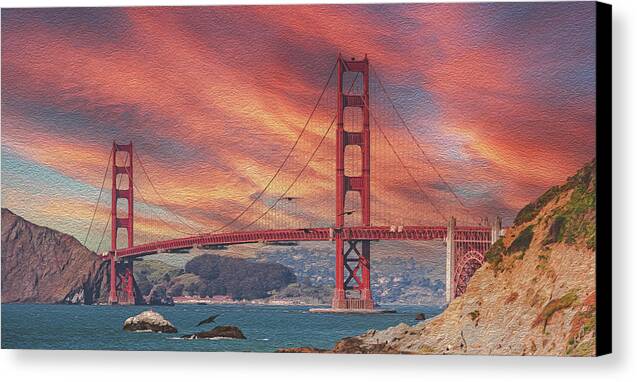 Golde Gate from Baker Beach San Francisco - Canvas Print
