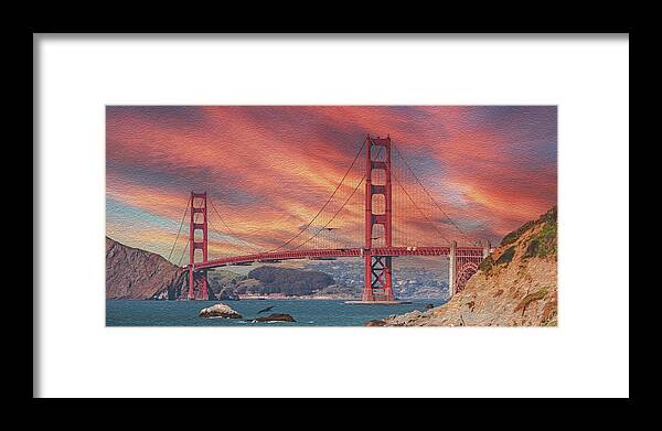 Golde Gate from Baker Beach San Francisco - Framed Print