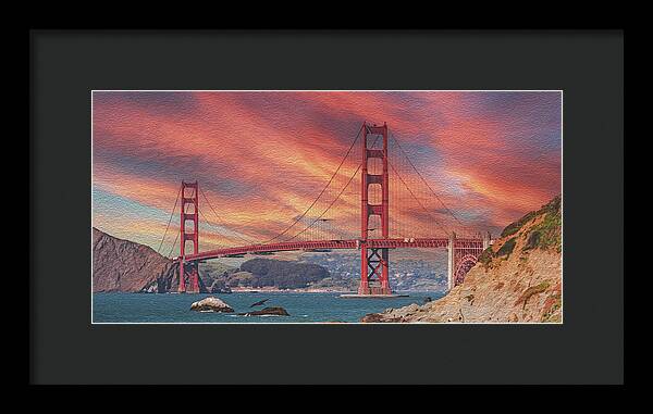 Golde Gate from Baker Beach San Francisco - Framed Print
