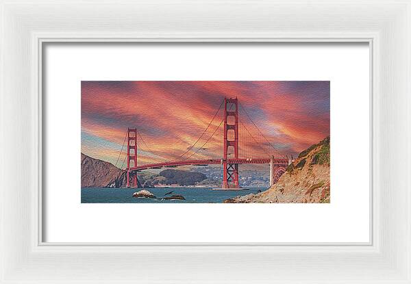 Golde Gate from Baker Beach San Francisco - Framed Print