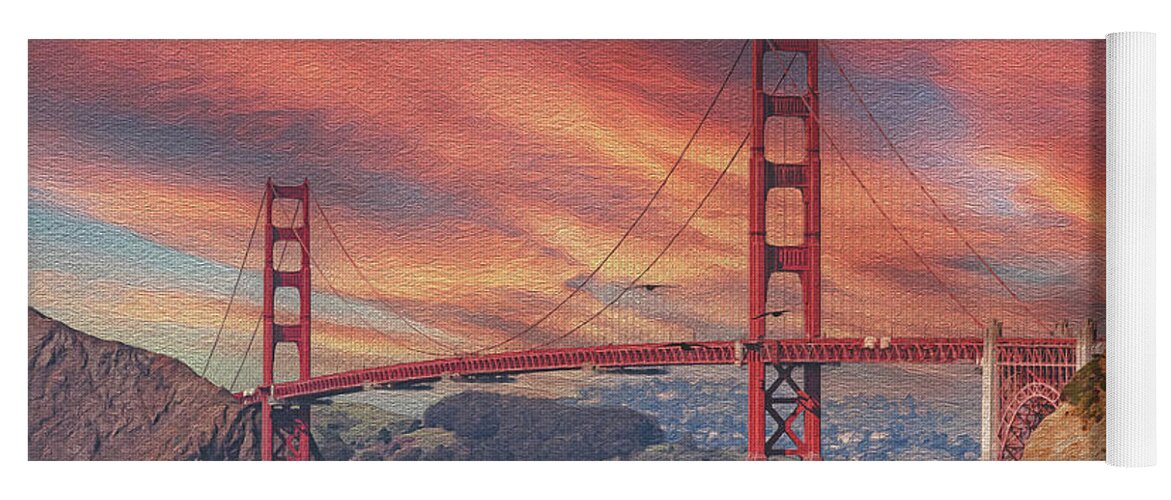 Golde Gate from Baker Beach San Francisco - Yoga Mat