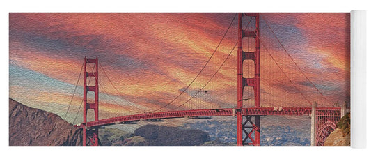Golde Gate from Baker Beach San Francisco - Yoga Mat