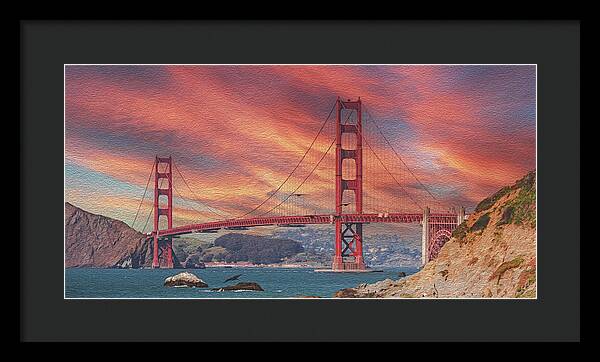 Golde Gate from Baker Beach San Francisco - Framed Print