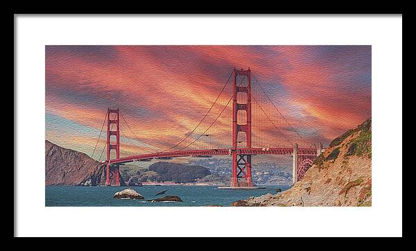 Golde Gate from Baker Beach San Francisco - Framed Print