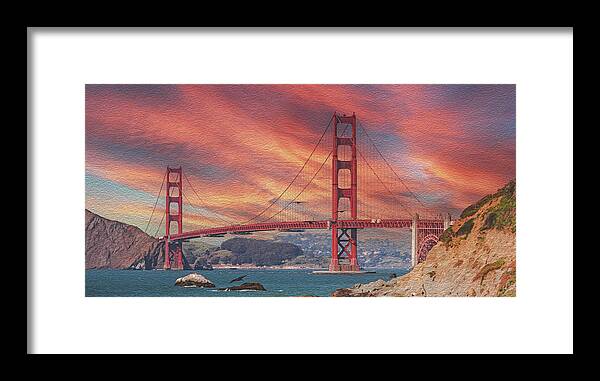 Golde Gate from Baker Beach San Francisco - Framed Print