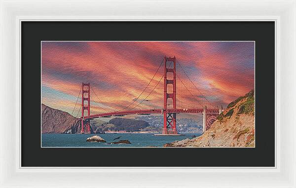 Golde Gate from Baker Beach San Francisco - Framed Print