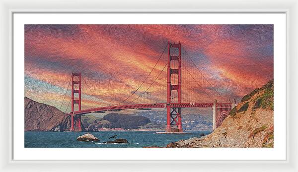 Golde Gate from Baker Beach San Francisco - Framed Print