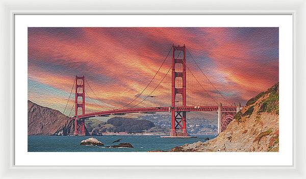 Golde Gate from Baker Beach San Francisco - Framed Print