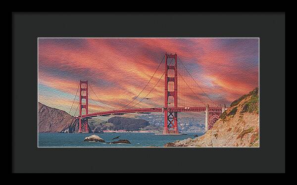 Golde Gate from Baker Beach San Francisco - Framed Print