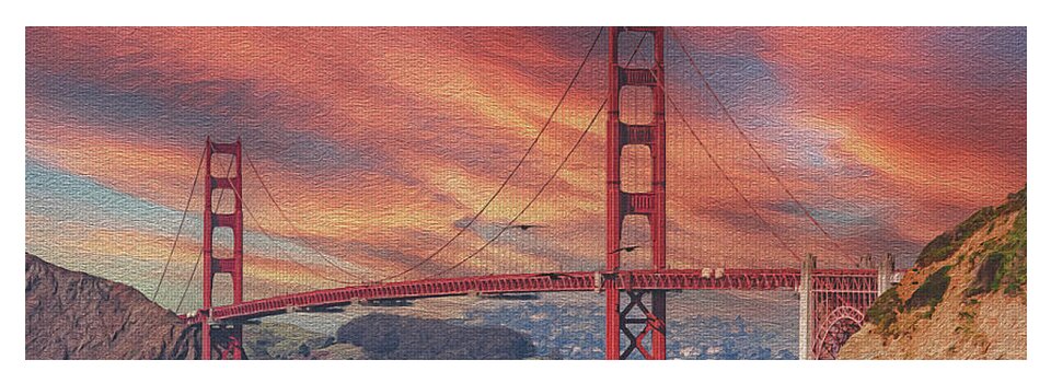 Golde Gate from Baker Beach San Francisco - Yoga Mat