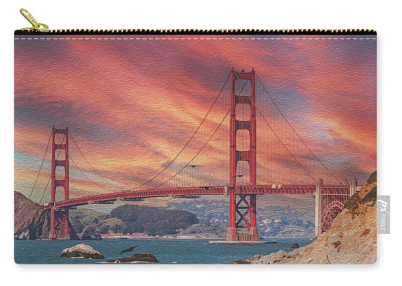 Golde Gate from Baker Beach San Francisco - Zip Pouch