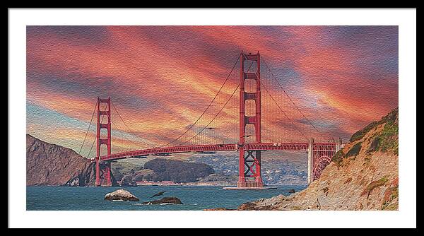 Golde Gate from Baker Beach San Francisco - Framed Print